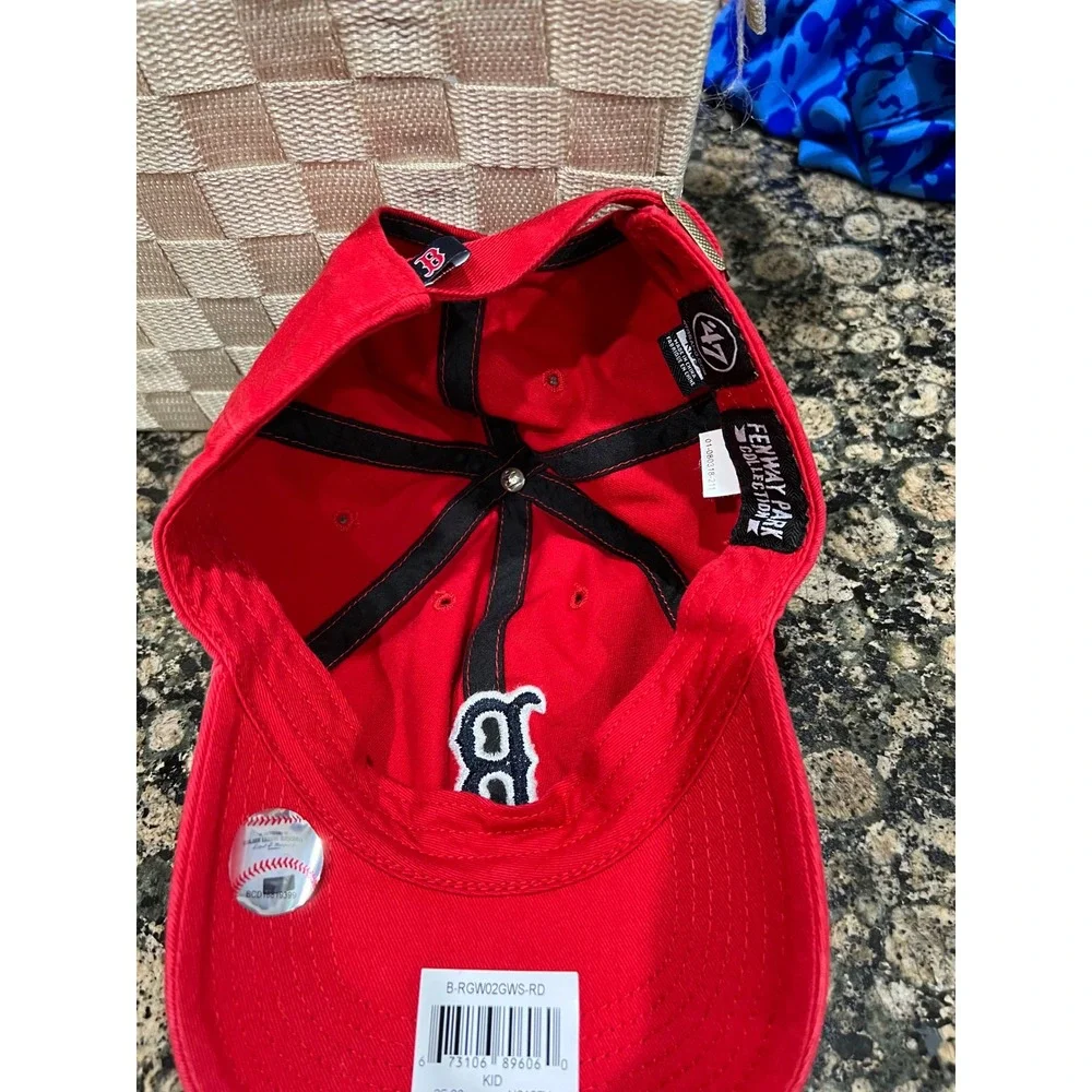 47 Brand Boston Red Sox Kids Clean Up Hat Red Adjustable B-RGW02GWS-RD MLB Cap